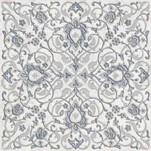 Керамогранит Alma Ceramica Deloni серый декор узор DFU04DEL37R матовый рект.(60x60)